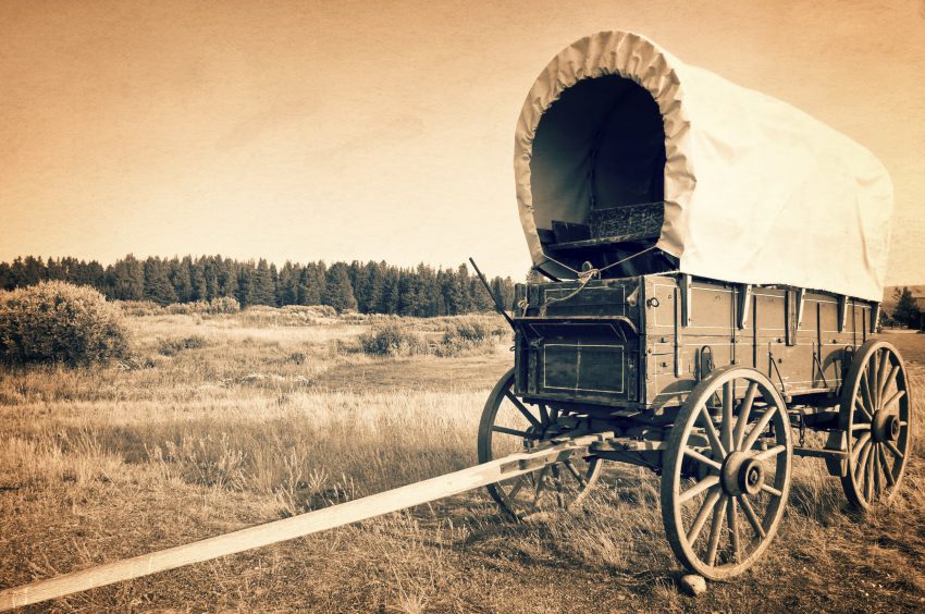 Oklahoma land run wagon